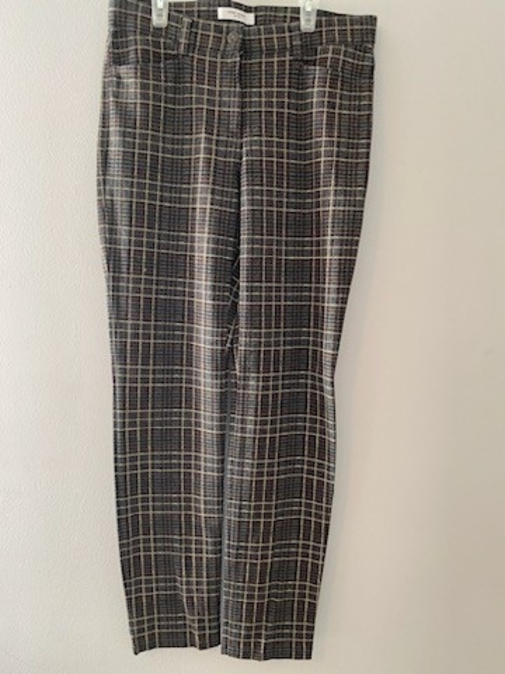 Gerry Weber Women's Plaid Dress Pants in Black and Gray